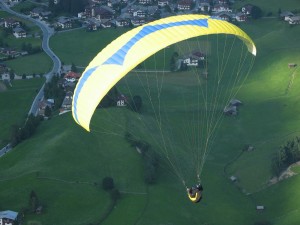 Paraglider on air